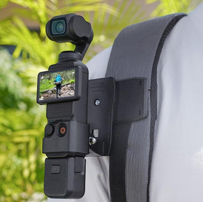 Coyktonty Swivel Backpack Clip Mount for DJI OSMO Pocket 3,360° Rotation Backpack Strap Mount Quick Clip Mount with Expand Frame