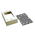 Legrand Wiremold B-3 Metal Raceway for Extending Power, 500 Series, 1 Gang Deep Outlet Box, 1 3/8" Deep, Ivory (1 Pack)