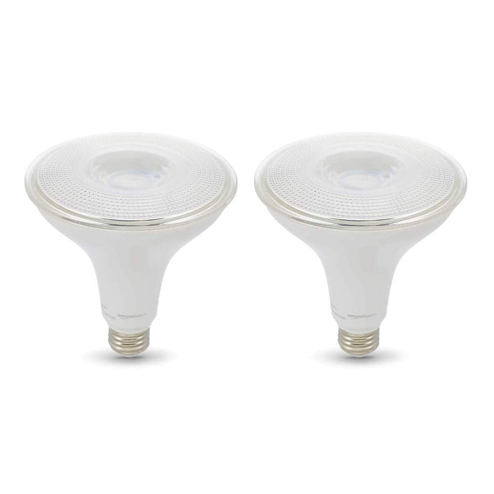 Amazon Basics PAR38 Dusk to Dawn Sensor LED Light Bulb, 120W Equivalent, 14W Energy Efficient, E26 Standard Base, Daylight White 5000K, Non-Dimmable