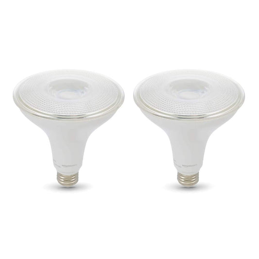Amazon Basics PAR38 Dusk to Dawn Sensor LED Light Bulb, 120W Equivalent, 14W Energy Efficient, E26 Standard Base, Daylight White 5000K, Non-Dimmable