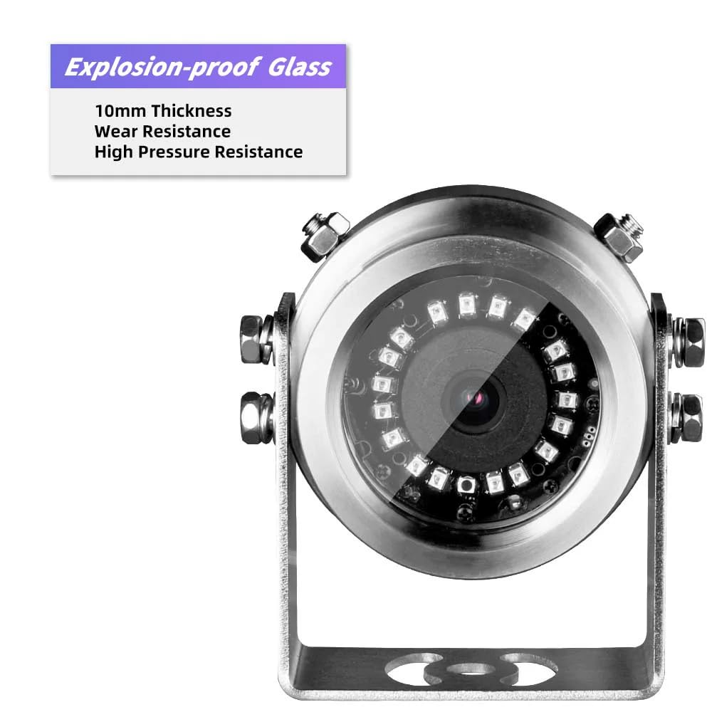HJT 5MP POE Explosion Proof Camera, 304 Stainless Steel,UltraHD IP Surveillance Camera,Outdoor IP66 Waterproof, 85° View Angle,3.6mm Lens, 98ft IR