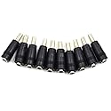 Hxchen 10Pcs DC Power Adapter 5.5x2.1mm Female Jack to 5.5x2.5mm Male Plug Electrical Socket Outlet for Universal Laptop Interface Power Cable