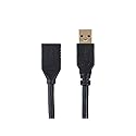 Monoprice USB 3.0 Type-A to Type-A Extension Cable - Male to Female, 6 Feet, Black - Select Series