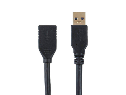 Monoprice USB 3.0 Type-A to Type-A Extension Cable - Male to Female, 6 Feet, Black - Select Series