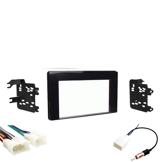 Harmony Audio HA-701761 Compatible Toyota Corolla 2017-2019 Double DIN Stereo Harness Radio Install Dash Kit, Black, Minimalist Style