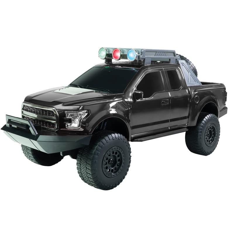 QFX Bluetooth 150 Pickup Truck Replica Speaker, 3-inch Speakers, Hands Free Link, Built-in Microphone, FM Radio and LED Party Lights, Black