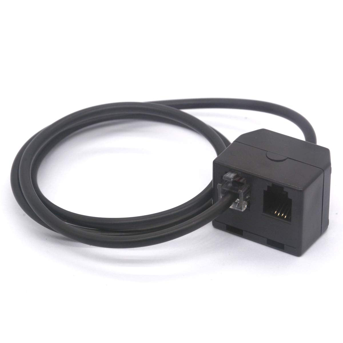 PIIHUSW RJ9 Headset Splitter 4P4C Male to 2 RJ9 Female for Plantronics, Jabra, Hot Desking Office Phones (40cm)