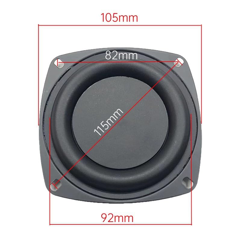 CCeCCe 2 Pack 4 Inch Woofer Vibrating Membrane Iron Rubber Vibration Diaphragm Plate Replacement Passive Radiator Film for Bass Speaker Subwoofer