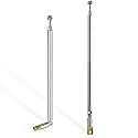 Bingfu 6 Sections Telescopic 65cm AM FM Antenna Portable Radio Antenna Replacement (2-Pack) Compatible with Indoor Portable Radio Home Stereo Receiver