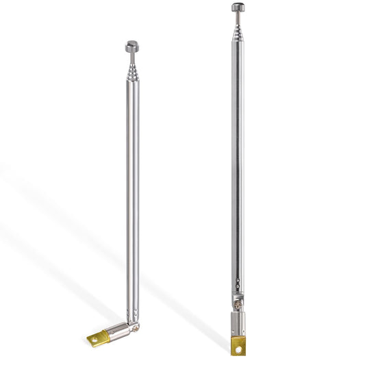 Bingfu 6 Sections Telescopic 65cm AM FM Antenna Portable Radio Antenna Replacement (2-Pack) Compatible with Indoor Portable Radio Home Stereo Receiver