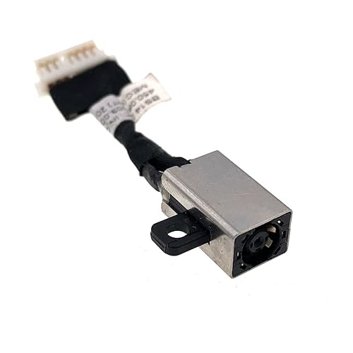 Fleshy Leaf DC Power Jack Socket Plug Charging Port with Cable Replacement for Dell Inspiron 14 5481 5482 5485 5491 5591 WJXD9 0WJXD9 450.0F903.0011