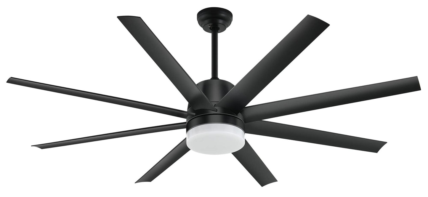 YITAHOME Black Ceiling Fan 60 Inch with Lights and Remote