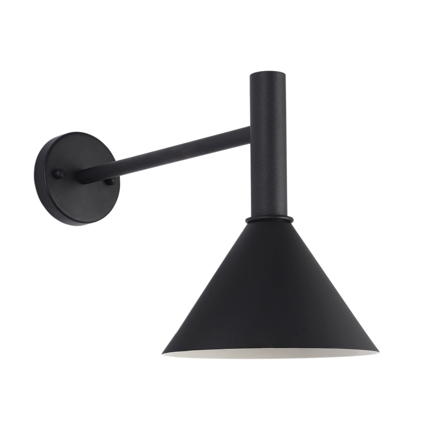 KUNGHEYFATCHOY 19in. Satin Black Outdoor Gooseneck Barn Light Fixture with 15in. Long Extension Arm - Wall Sconce Farmhouse, Vintage, Antique Style