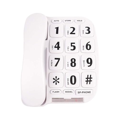KerLiTar Elderly Phones Landline Telephone with Large Numbers Senior Phone for Vision Impaired Aid Home House Phones for Seniors Amplified Phone