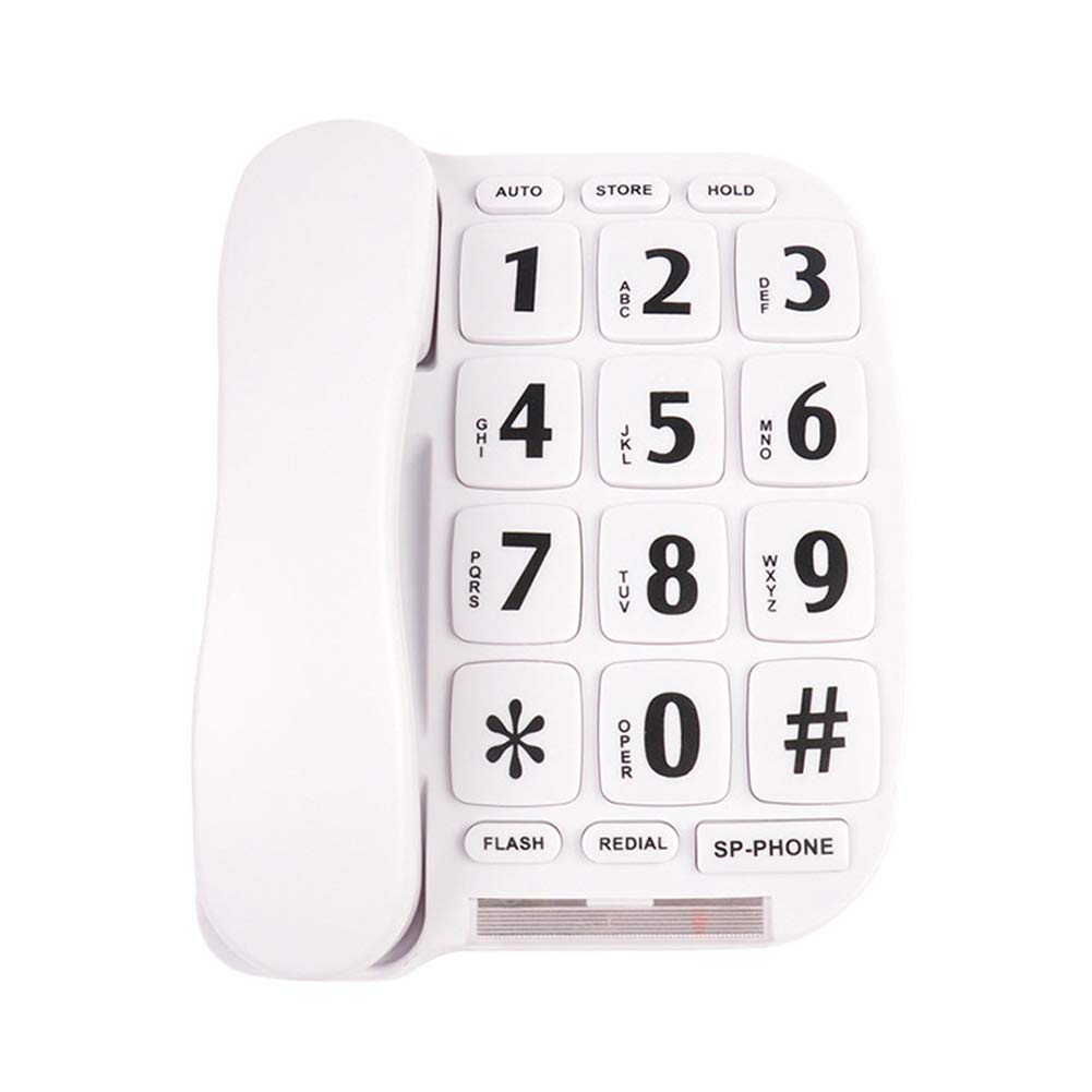 KerLiTar Elderly Phones Landline Telephone with Large Numbers Senior Phone for Vision Impaired Aid Home House Phones for Seniors Amplified Phone
