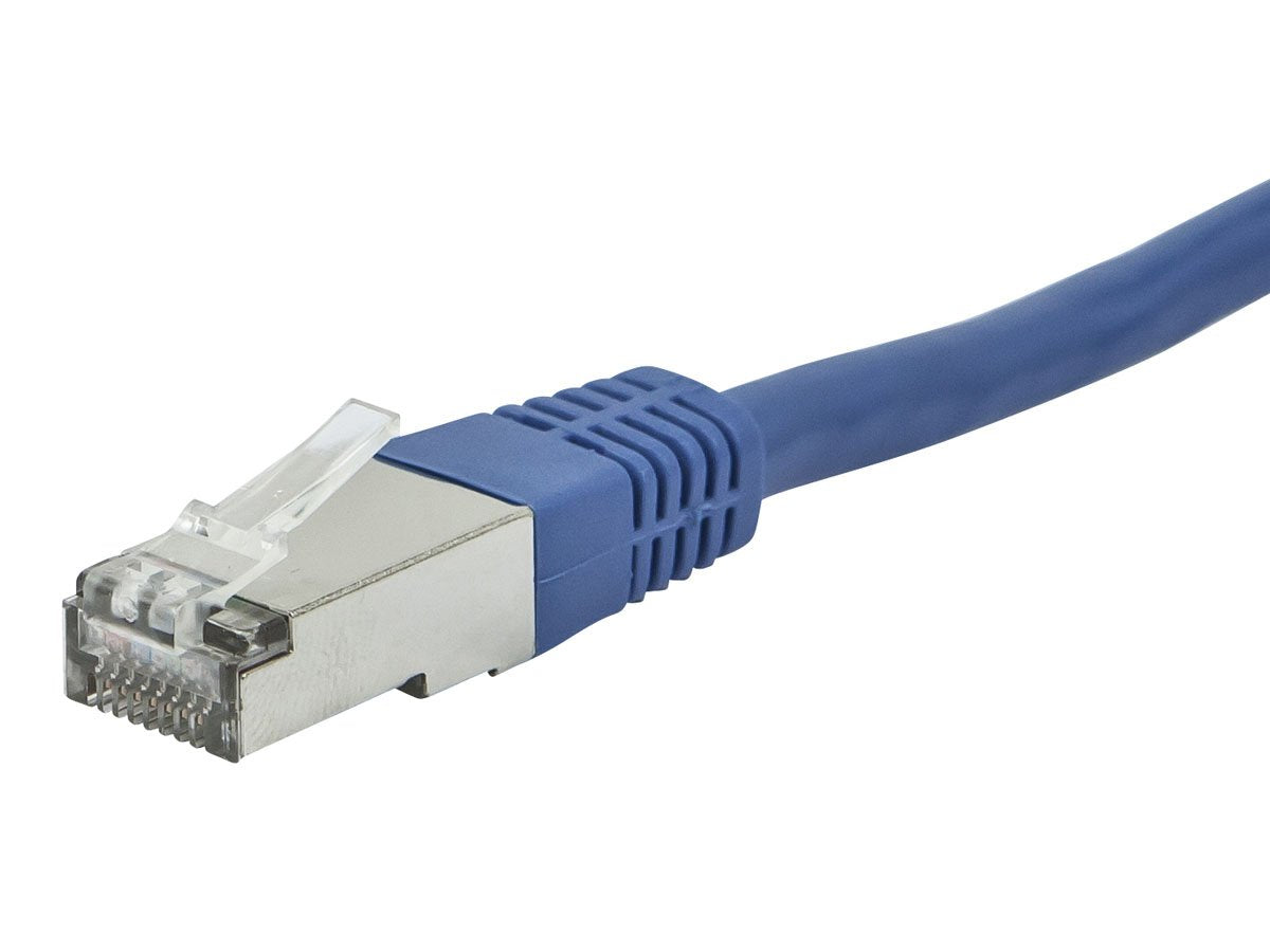 Monoprice Cat6A 50ft Blue Patch Cable Double Shielded (S/FTP) 26AWG 10G Pure Bare Copper Molded RJ45 Entegrade Series Ethernet Cable