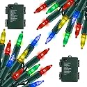 TW SHINE Battery Operated Christmas Lights, 2 Pack Total 100 LED 32FT Battery Operated String Lights with 8 Modes, Xmas Light for Outdoor Indoor