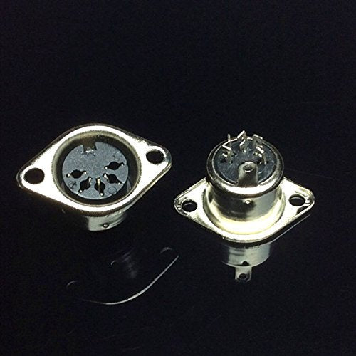 CESS DIN Female 5-Pin Jack Socket Connector Panel Mount Soldering - 5 Pin MIDI DIN Socket (LW) (jcx) (4 Pack)
