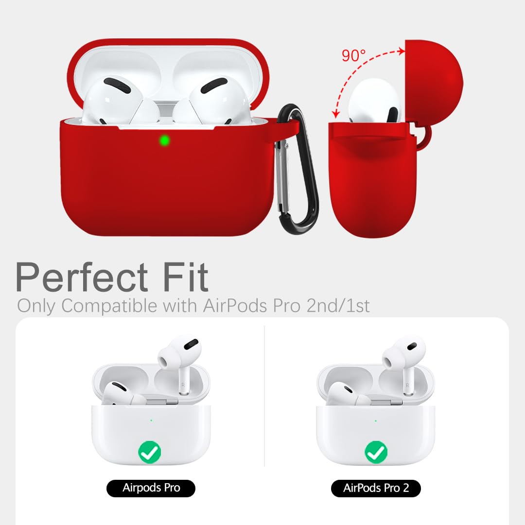 Lerobo for AirPods Pro 2 Case Cover,Shock-Proof Silicone Skin Full Protective Cover Compatible with Apple Airpod Pro Case,Supports Wireless Charging
