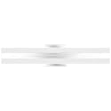 Aipsun 23.6in/24W Brushed Silver Aluminum Modern LED Vanity Light Frosted White Acrylic LED Bathroom Vanity Light Fixtures Up and Down Wall