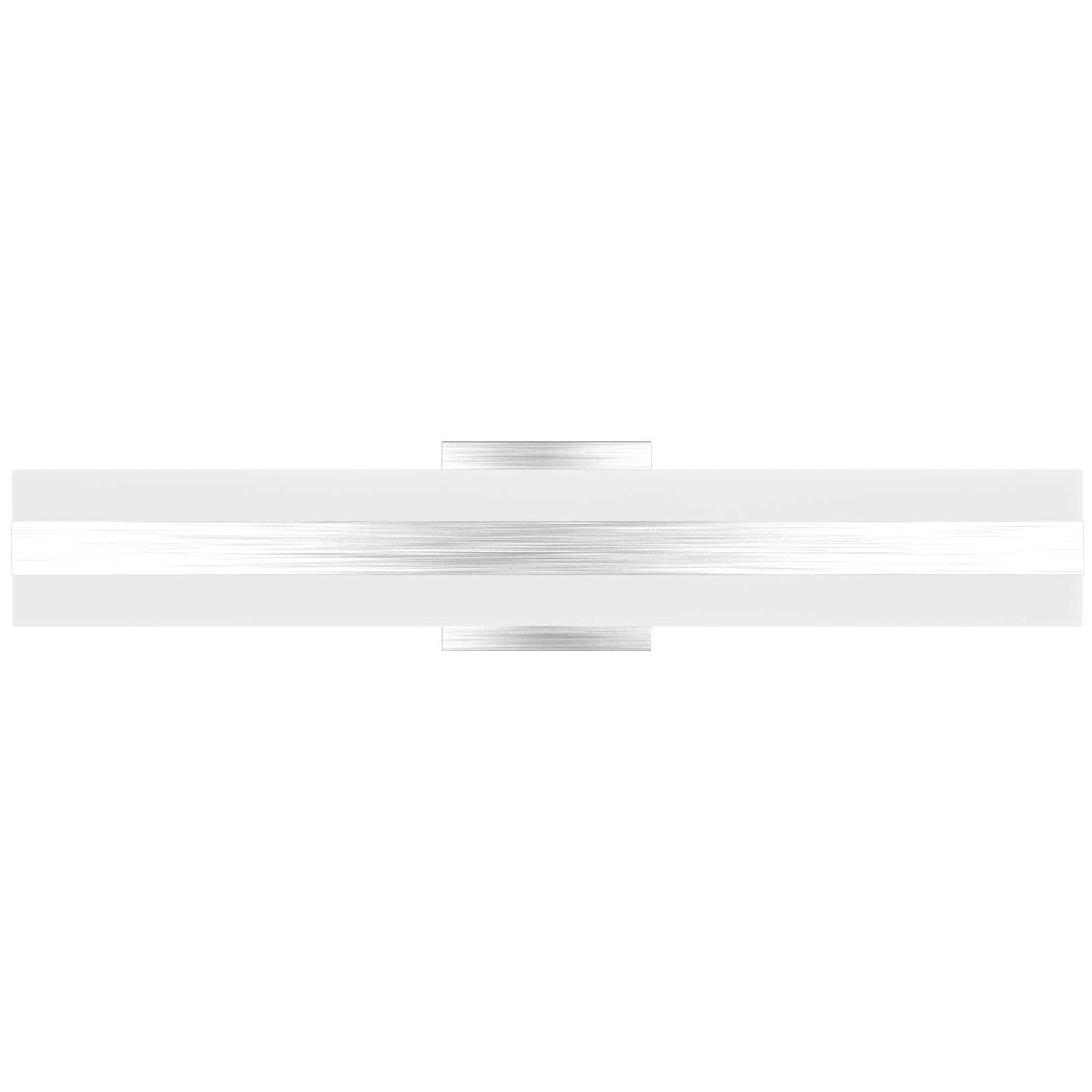 Aipsun 23.6in/24W Brushed Silver Aluminum Modern LED Vanity Light Frosted White Acrylic LED Bathroom Vanity Light Fixtures Up and Down Wall