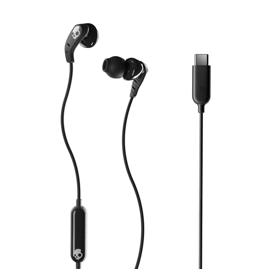 Skullcandy Set USB-C Wired Earbuds with Noise Isolating Fit, in-Line Microphone Call and Track Control for iPhone Android, Ear Gel Sizes Included