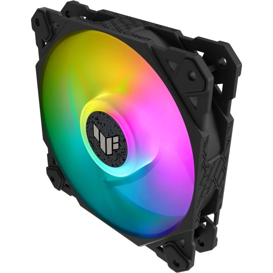 ASUS TUF Gaming TF120 ARGB Chassis Fan 3 Pack in Customizable LEDs, Advanced Fluid Dynamic Bearing, 120mm PWM Control, Anti-Vibration Pads