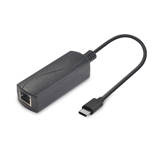 REVOTECH PoE to USB C Adapter Converter, Convert POE to Output 5V/2A Type-C with Ethernet, IEEE802.3af with 10/100Mbps, Wired Broadband and PD