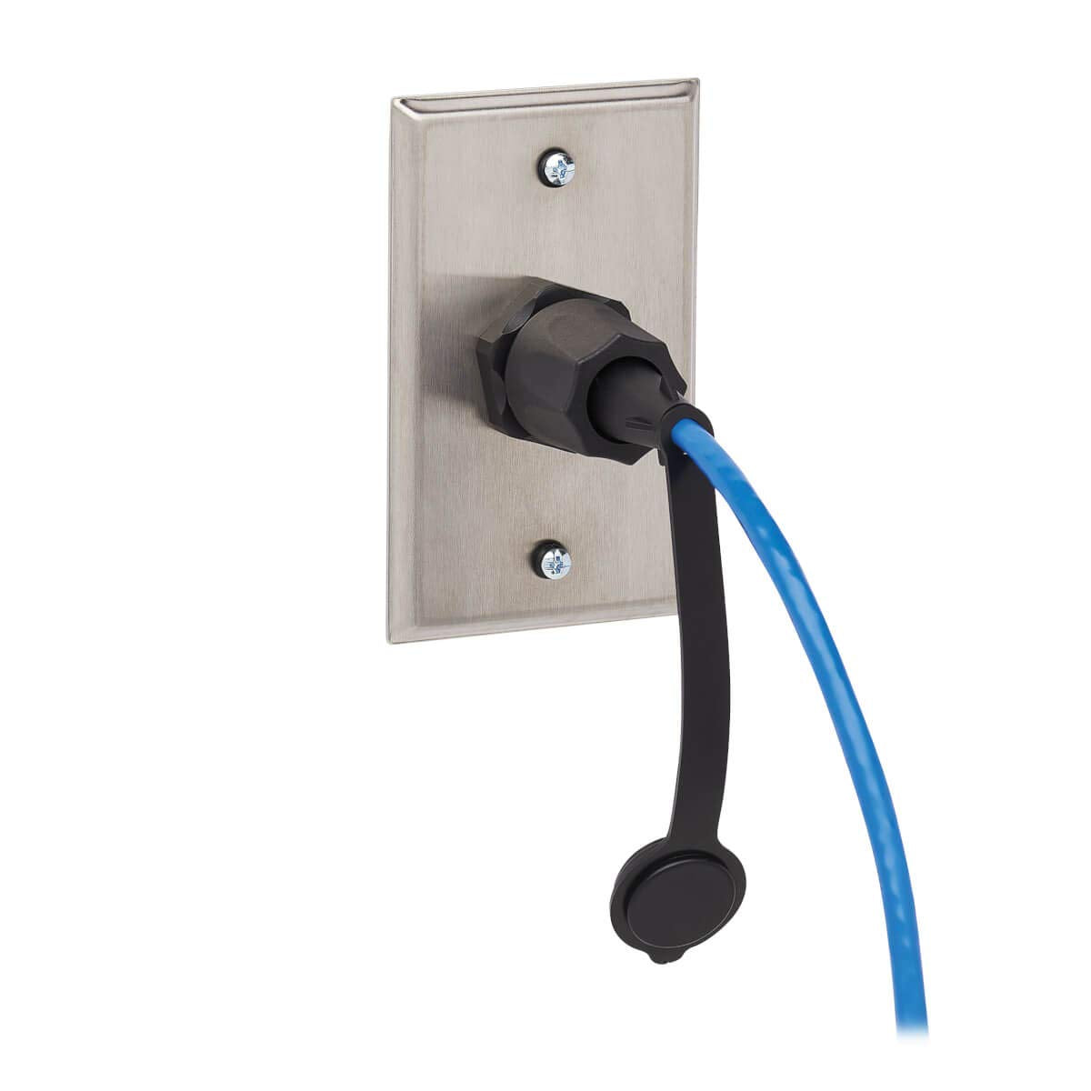 TRIPP LITE Industrial CAT6 Ethernet Cable, Outdoor Rated UTP Network Patch Cable, 100W PoE, CMR-LP, IP68 Rated, Blue, 3 ft. (N200P-003BL-IND)