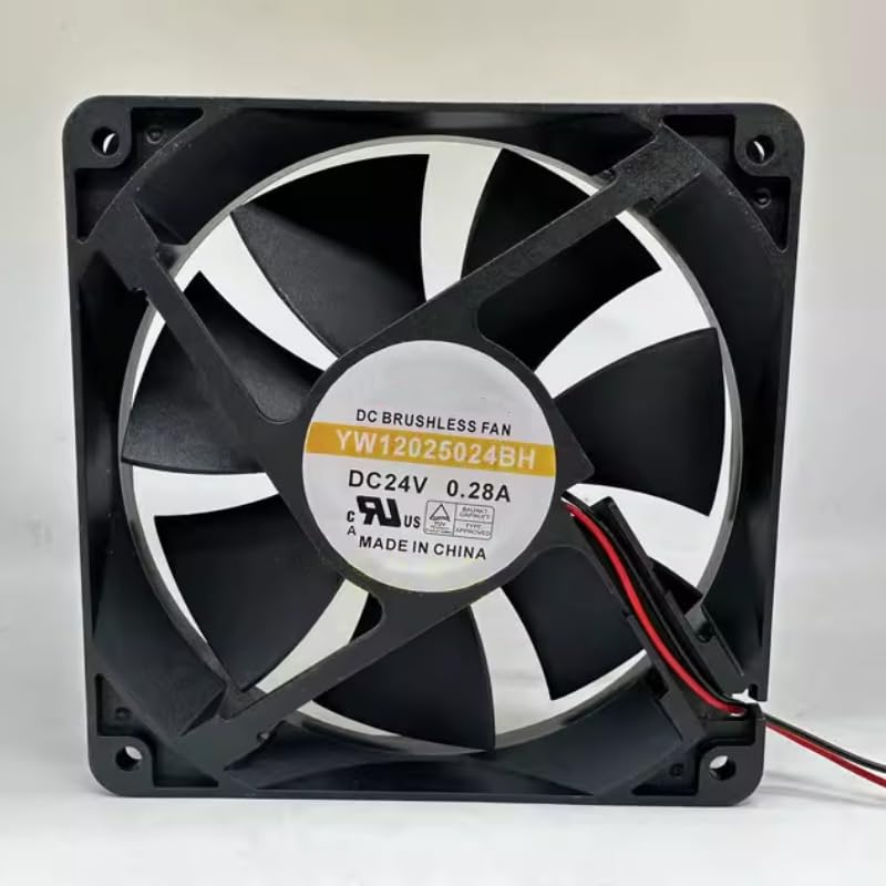 YW12025024BH 120X120X25MM 24V 0.28A 2-Wire Cooling Fan