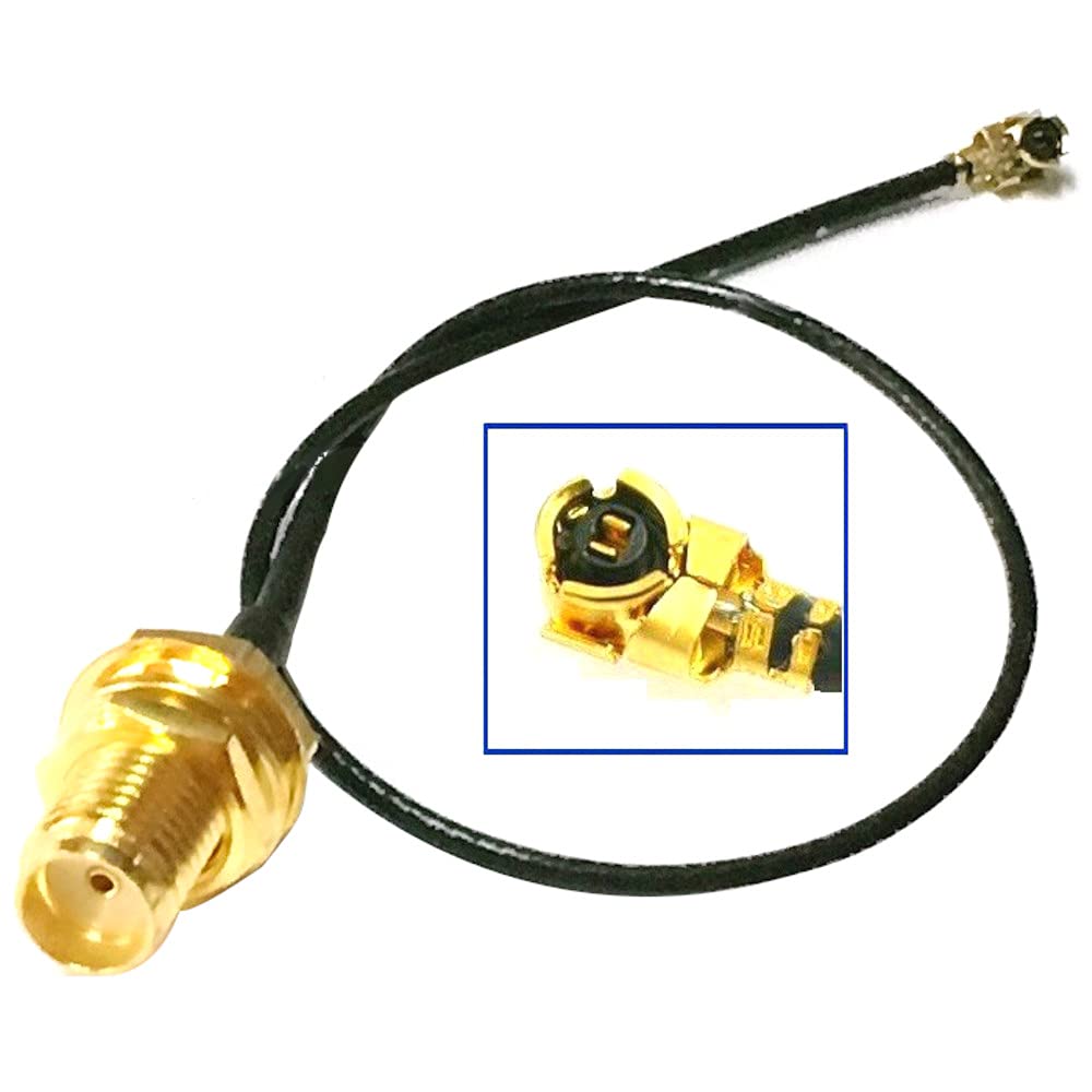JacobsParts (5-Pack) 6" U.FL to SMA Female Antenna WiFi Pigtail Cable UFL 1.13mm Mini PCI