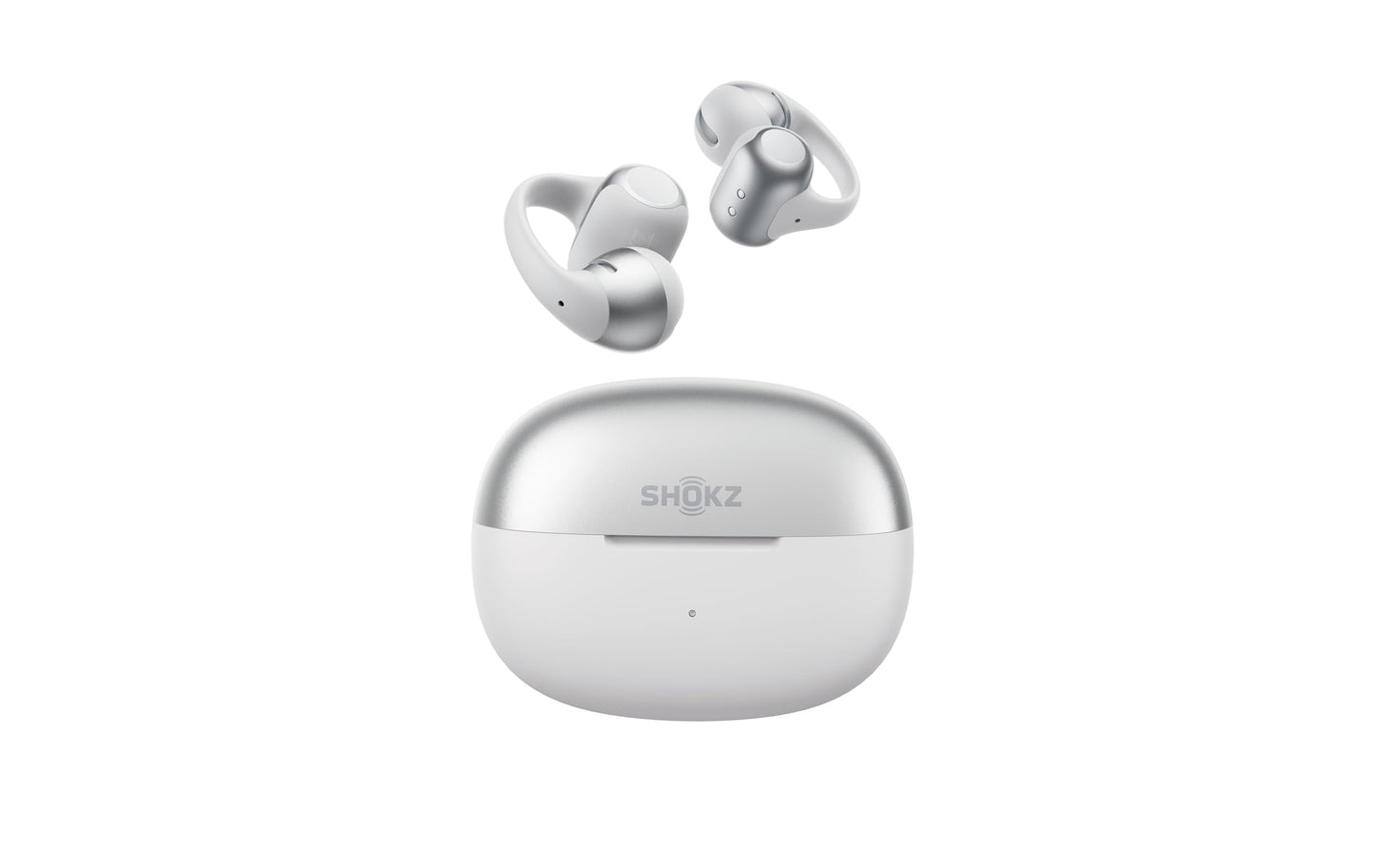 SHOKZ OpenDots 2 Open-Ear Clip-On Earbuds, Grey, Dolby Audio, 3 Mics