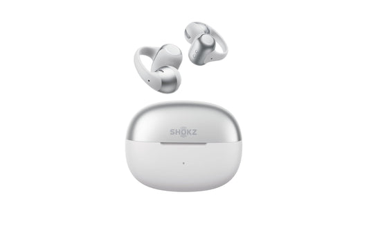 SHOKZ OpenDots 2 Open-Ear Clip-On Earbuds, Grey, Dolby Audio, 3 Mics