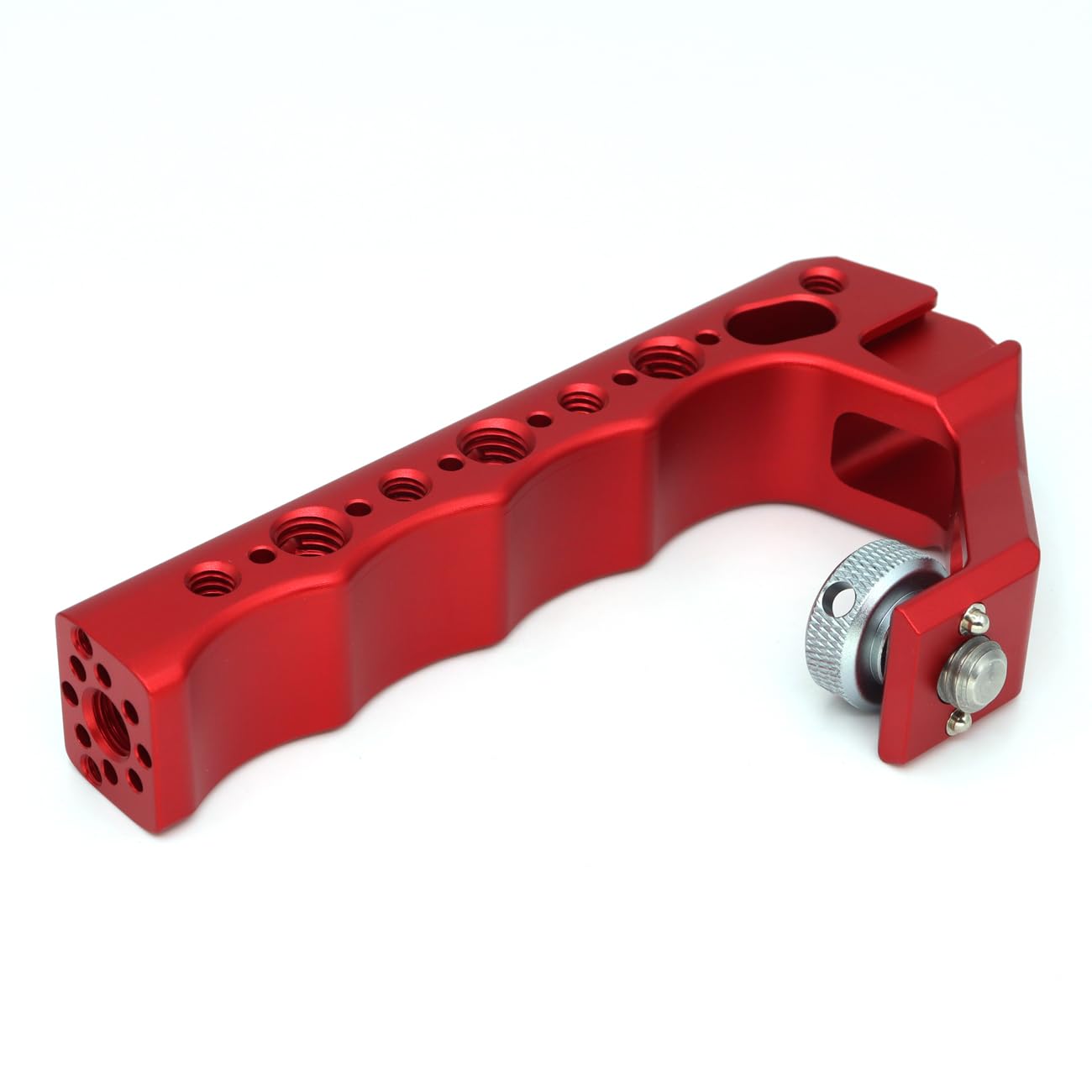 SZJELEN Universal Top Handle with 3/8" Screw Locating Pins for DSLR Camera Cage, with 3 Cold Shoe Adapters to Mount DSLR Camera with Microphone/LED
