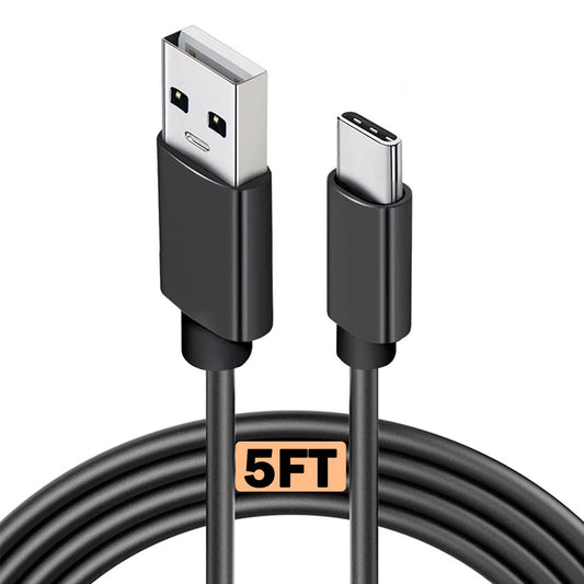 5FT USB Type C Fast Data Charger Cable Charging Block Cord Compatible for Blu View 3, View 2, G9, G90 Pro, G91 Max, G91 Pro, G91S, G50 MEGA, G70, G71