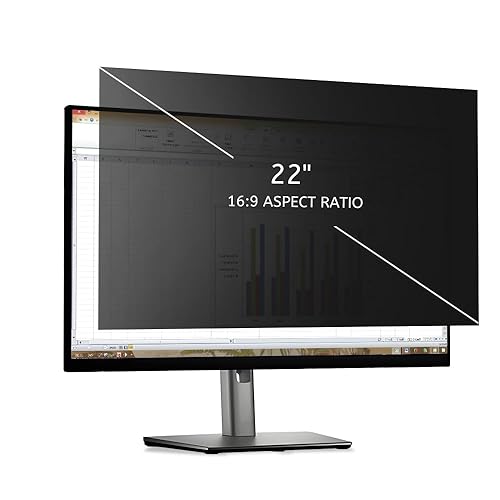 MOBDIK 22 Inch Monitor Computer Privacy Screen Filter for 16:9 Aspect Ratio, Anti Blue Light, Anti Glare & Spy - 1 Pack