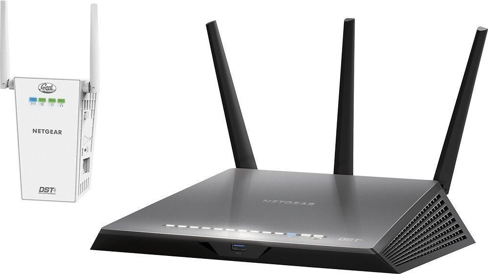 NETGEAR - Nighthawk DST AC1900 (R7300) Wireless-AC Gigabit Router with DST Adapter - Black