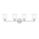 DESIGNERS FOUNTAIN Bronson 4 Light Bathroom Vanity Light Fixture, Brushed Nickel, D278M-4B-BN