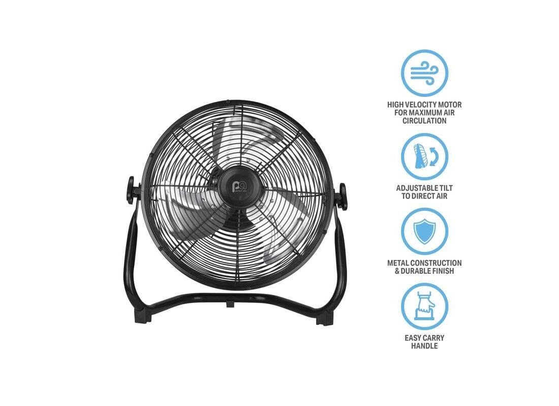 Perfect Aire 4013665 17.25 x 12 in. Black 3 Speed High Velocity Fan