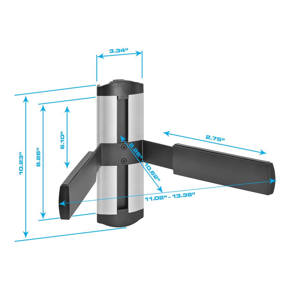 Cmple - Universal Adjustable AV Shelf Wall Mount for DVD Players/Cable Boxes/Games Consoles/TV Accessories - 1 Shelf
