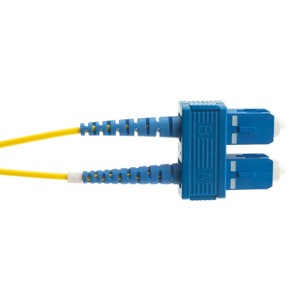 CableWholesale LC to SC OS2 Singlemode Duplex Fiber Patch Cord, 5m/16.5ft