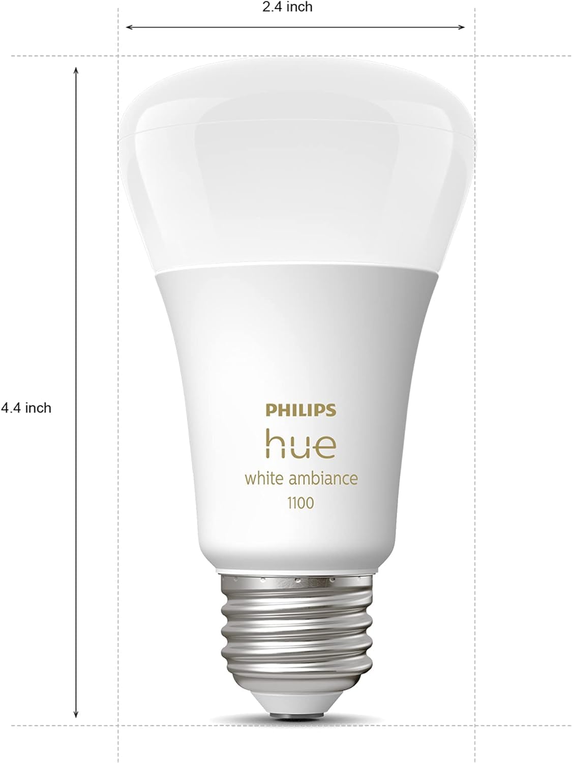 Philips Hue Smart 60W A19 LED Bulb - Soft Warm White Light - 2 Pack - 800LM - E26 - Indoor - Control with Hue App - Works with Alexa, Google Assistant