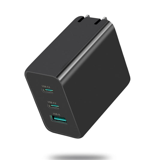 USB C Charger 65W 3 Port Foldable Type C Wall Charger, Fast PD GaN Charger for iPhone 13 Pro Max/13 Pro/13/13 Mini, MacBook Pro, iPad Pro, Switch