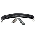 Black Leather Style Amp Handle (Black w/Black Stitching + Hardware) RH-0586-BB-A
