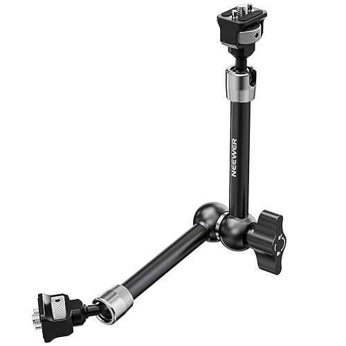 NEEWER 11" Articulating Magic Arm with 360° Ball Heads & Locating Pins for ARRI, Camera Monitor Mount with 1/4" Screws for DSLR Action Camera Monitor