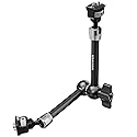 NEEWER 11" Articulating Magic Arm with 360° Ball Heads & Locating Pins for ARRI, Camera Monitor Mount with 1/4" Screws for DSLR Action Camera Monitor