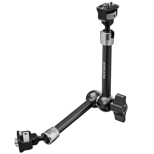 NEEWER 11" Articulating Magic Arm with 360° Ball Heads & Locating Pins for ARRI, Camera Monitor Mount with 1/4" Screws for DSLR Action Camera Monitor