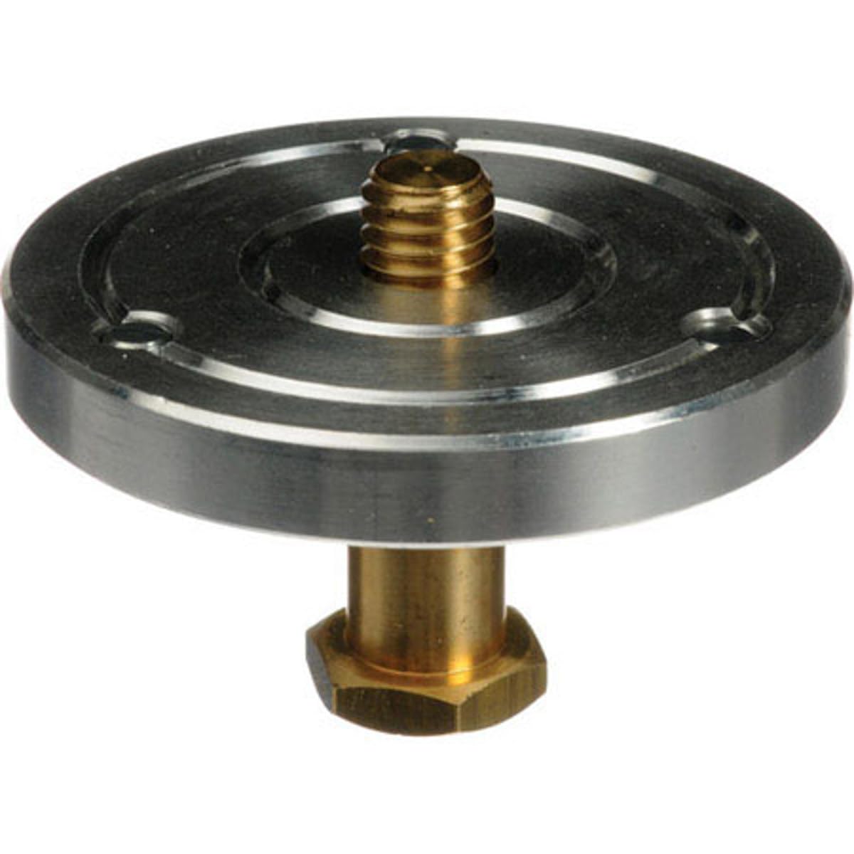 Manfrotto Head Mounting Plate with 3/8" Threaded Hex Stud, Mounts Cameras with 3/8" Female Thread to Super Clamp
