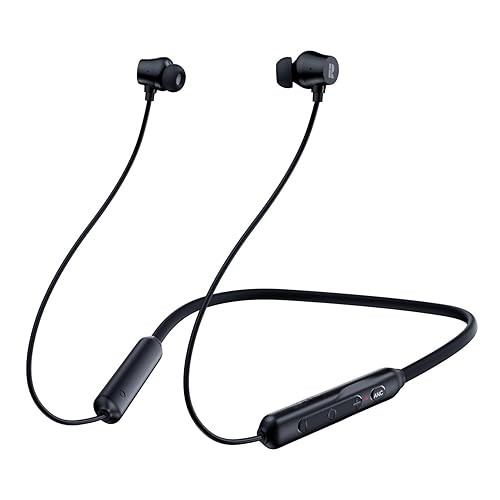 Active Noise Cancelling Headphones, Wireless In Ear Neckband Bluetooth Headphones with 3 AI Mics ENC, 60Hrs Playtime, V5.3 Magnetic Earbuds…
