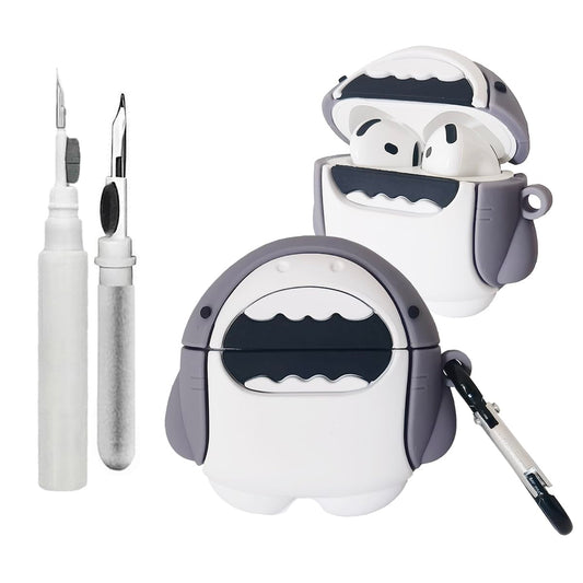 for AirPods 4 Case with Cleaner Kit,Compatible with Airpods 4th Generation Case, 3D Cartoon Cute Silicone Protective Cover for AirPods 4 Cover